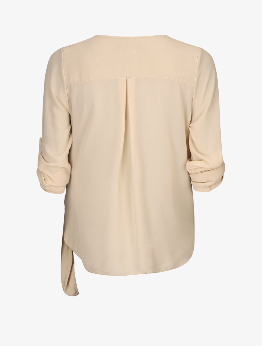 Top cache-coeur à noeud - Beige - 2