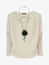 Pull à col bénitier - Beige - 4