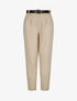 Pantalon dad uni taille standard - Beige - 4