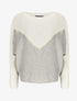 Pull en maille à motif V irisé - Gris - 1