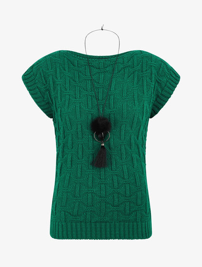 Pull uni sans manches - Vert - 1