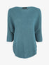 Pull irisé col bateau - Bleu canard - 1