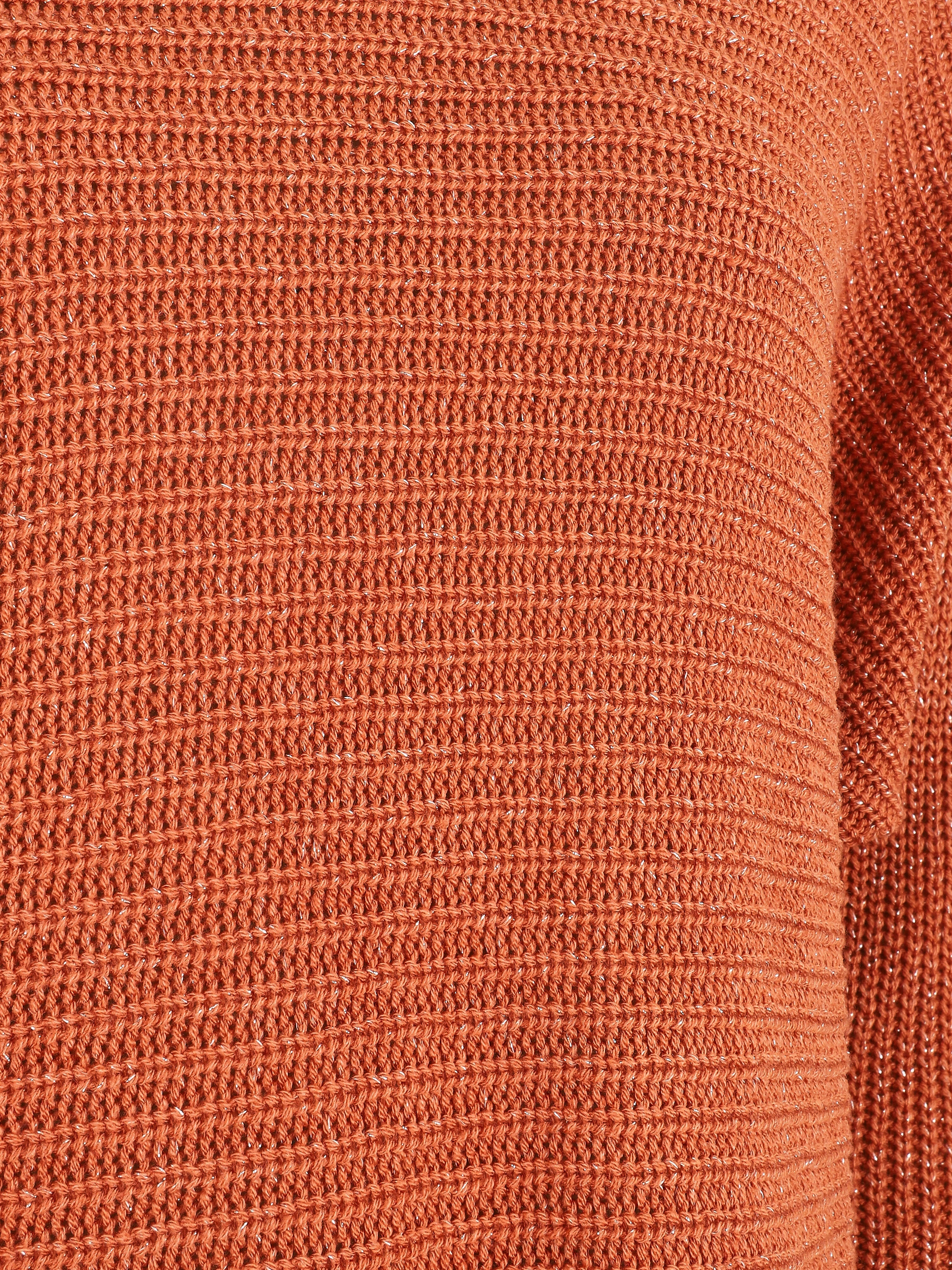 Pull irisé col bateau - Orange - 3