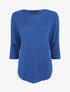 Pull irisé col bateau - Bleu électrique - 1