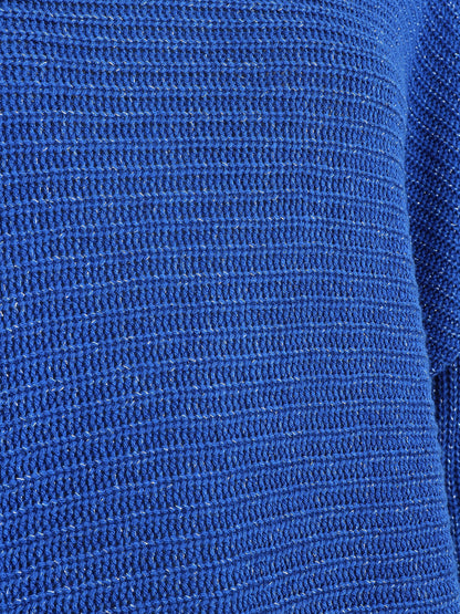Pull irisé col bateau - Bleu électrique - 3
