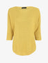 Pull irisé col bateau - Jaune - 5