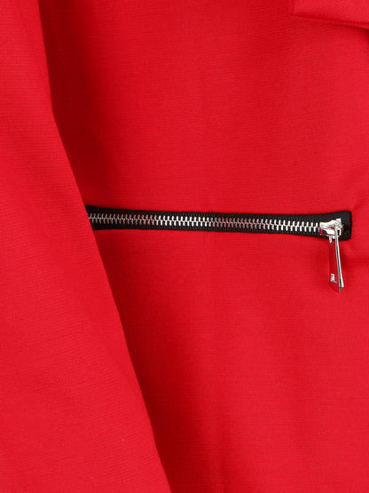 Veste à poches zippées - Rouge - 3