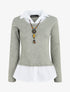 Pull à chemise superposée - Vert olive - 4