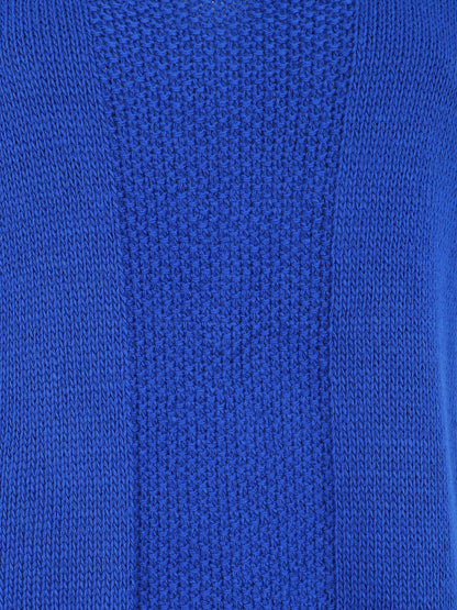 Pull à col rond et manches courtes - Bleu roi - 3