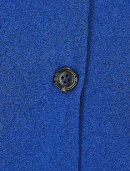 Chemise unie et liens à nouer - Bleu roi - 3