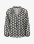 Blouse vaporeuse à imprimé vintage - Noir - 1