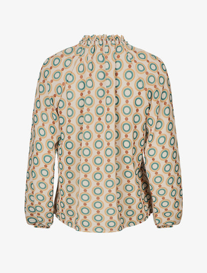 Blouse vaporeuse à imprimé vintage - Beige - 2