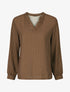 Blouse fluide imprimé graphique - Camel - 1