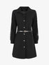 Robe chemise à manches dentelle - Noir - 1