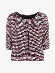 Blouse imprimé mosaïque - Violet - 1