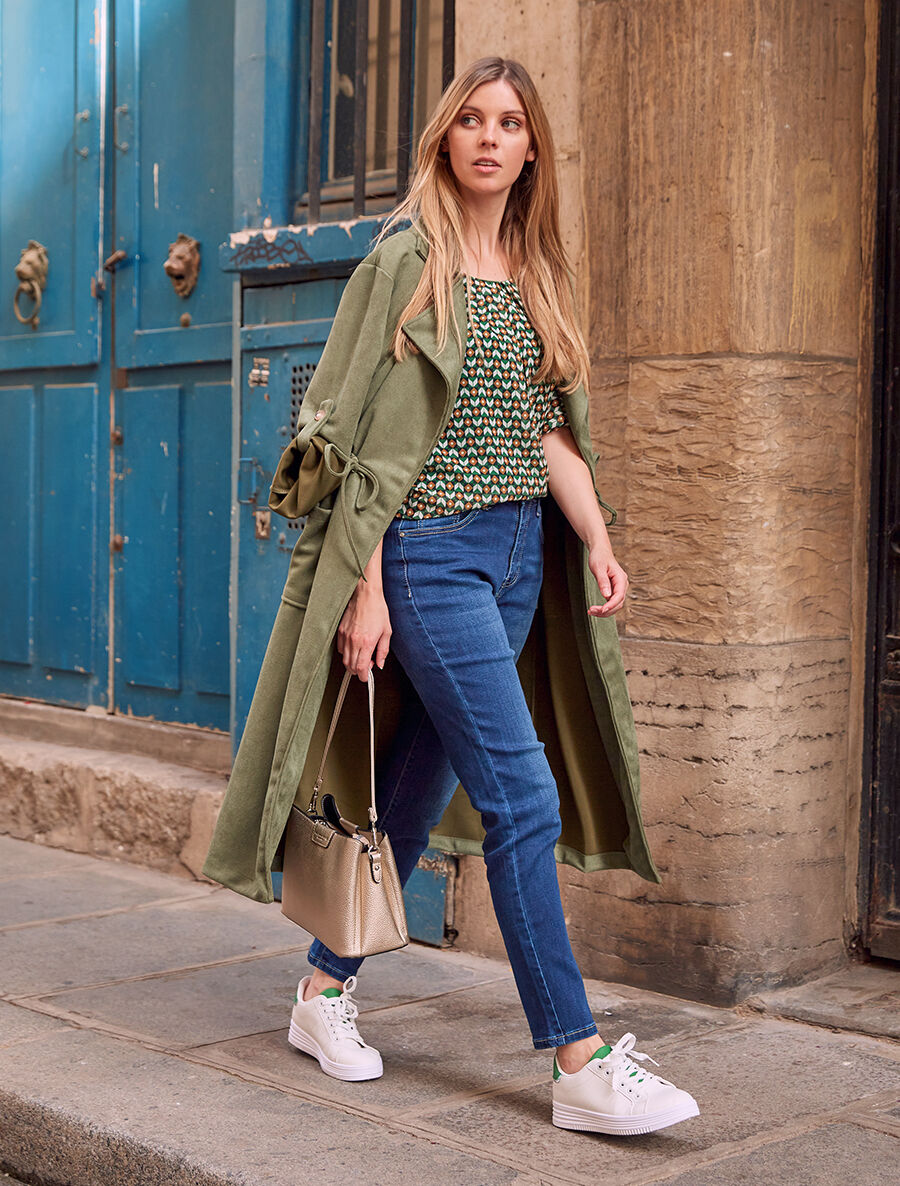 Blouse imprimé mosaïque - Vert - 4
