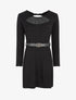 Robe pull courte à dos ajouré - Noir - 4