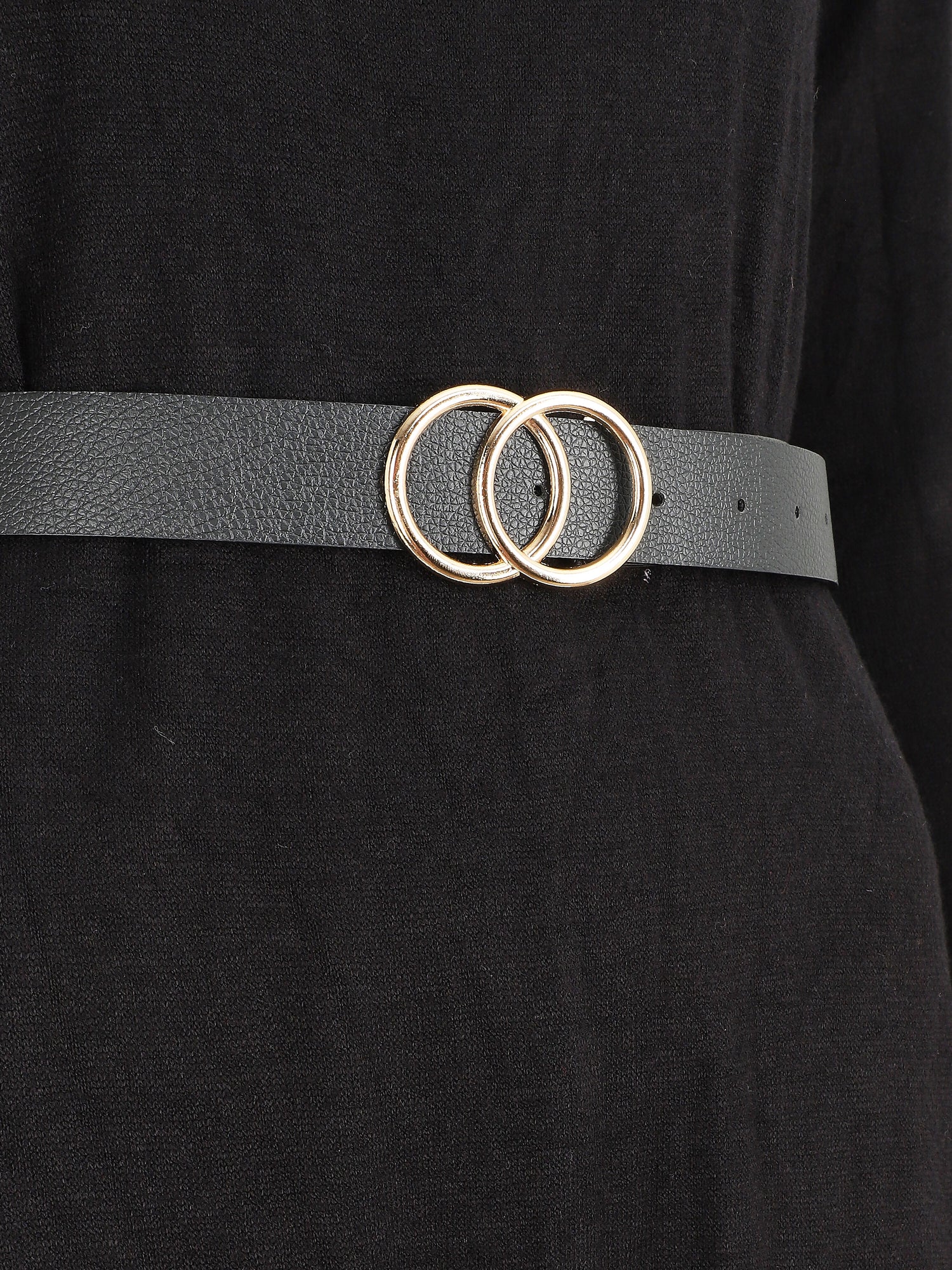 Robe pull courte à dos ajouré - Noir - 3