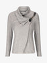 Pull col montant et crochet décoratif - Gris - 1