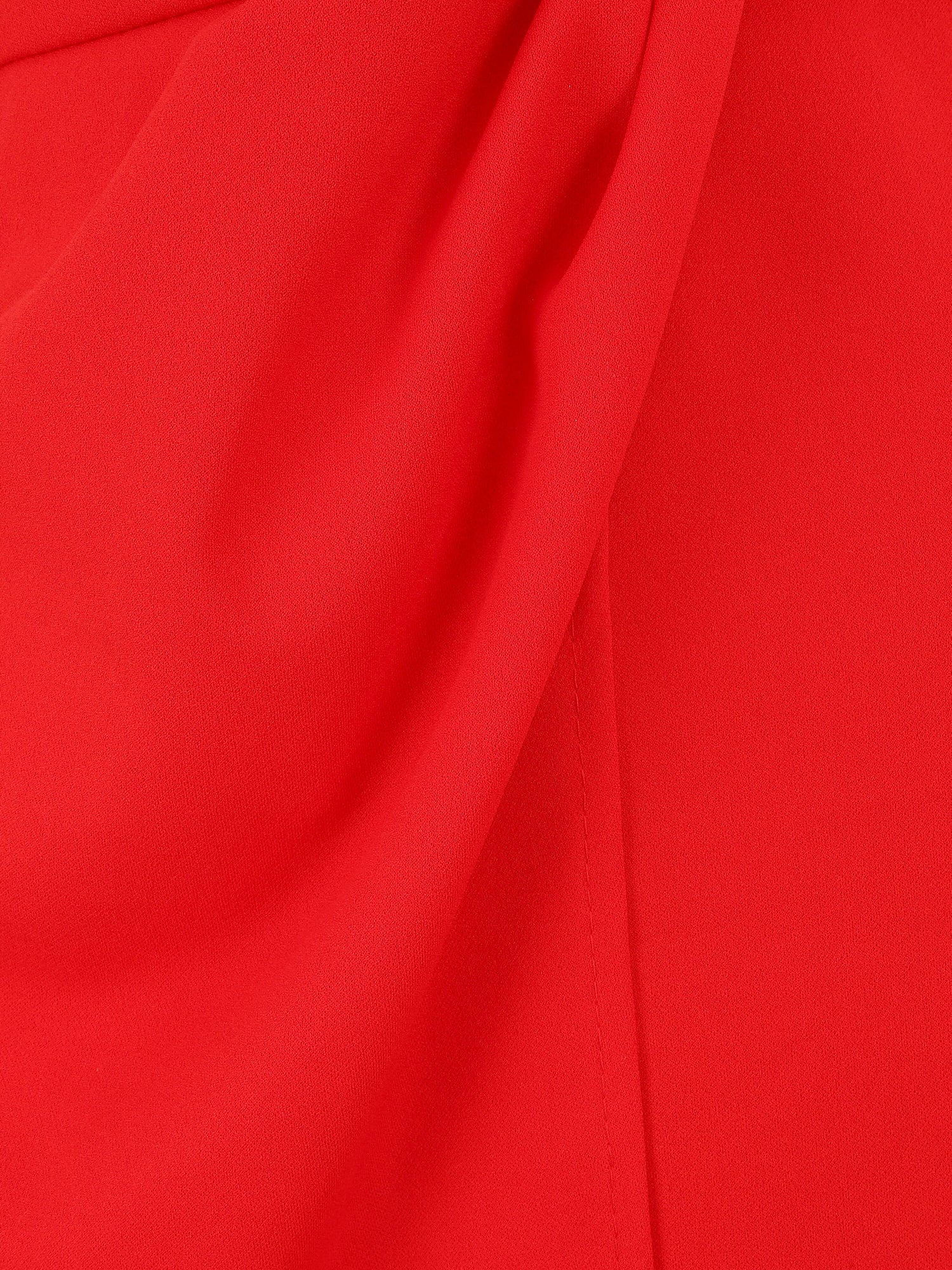 Robe coupe droite effet drapé - Rouge - 3