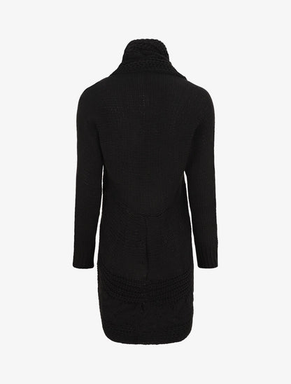 Gilet ample à col châle - Noir - 2