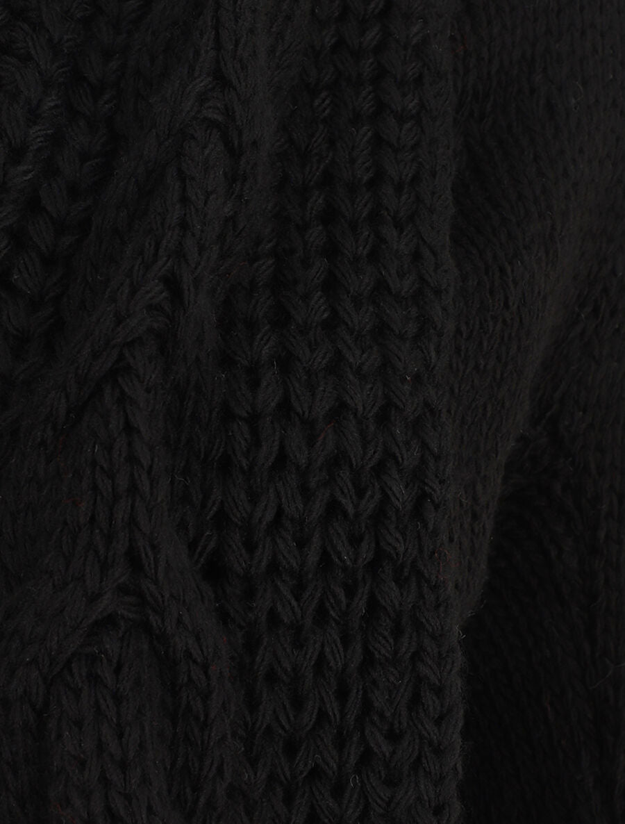 Gilet ample à col châle - Noir - 3