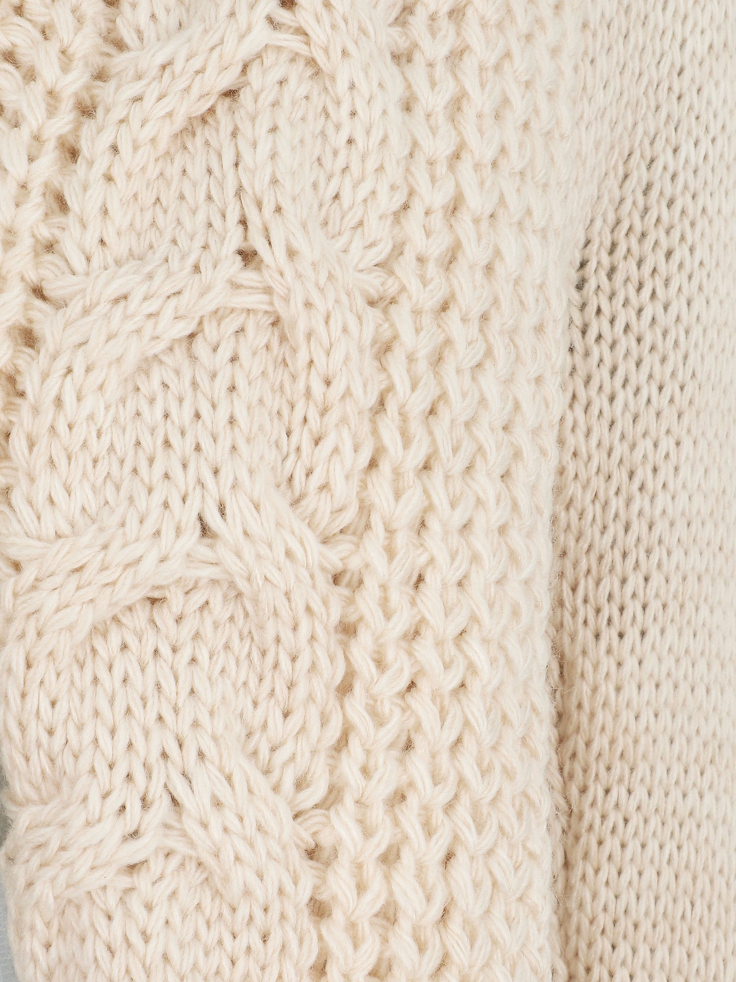 Gilet ample à col châle - Beige - 3
