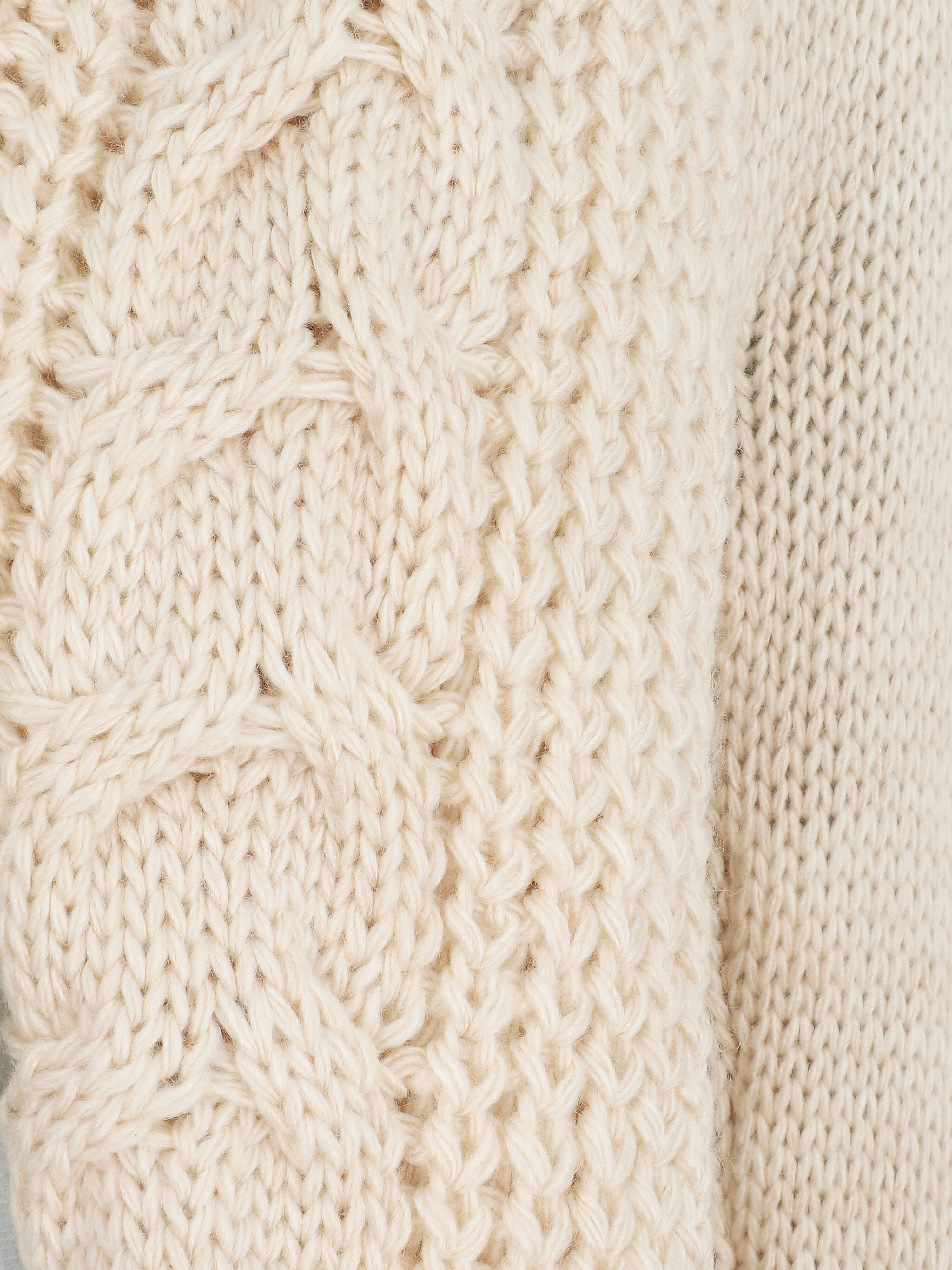 Gilet ample à col châle - Beige - 3