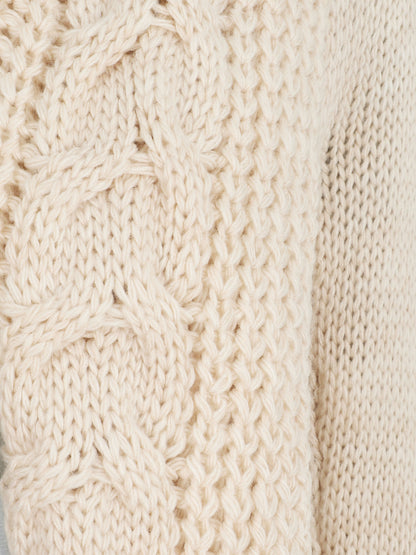 Gilet ample à col châle - Beige - 3