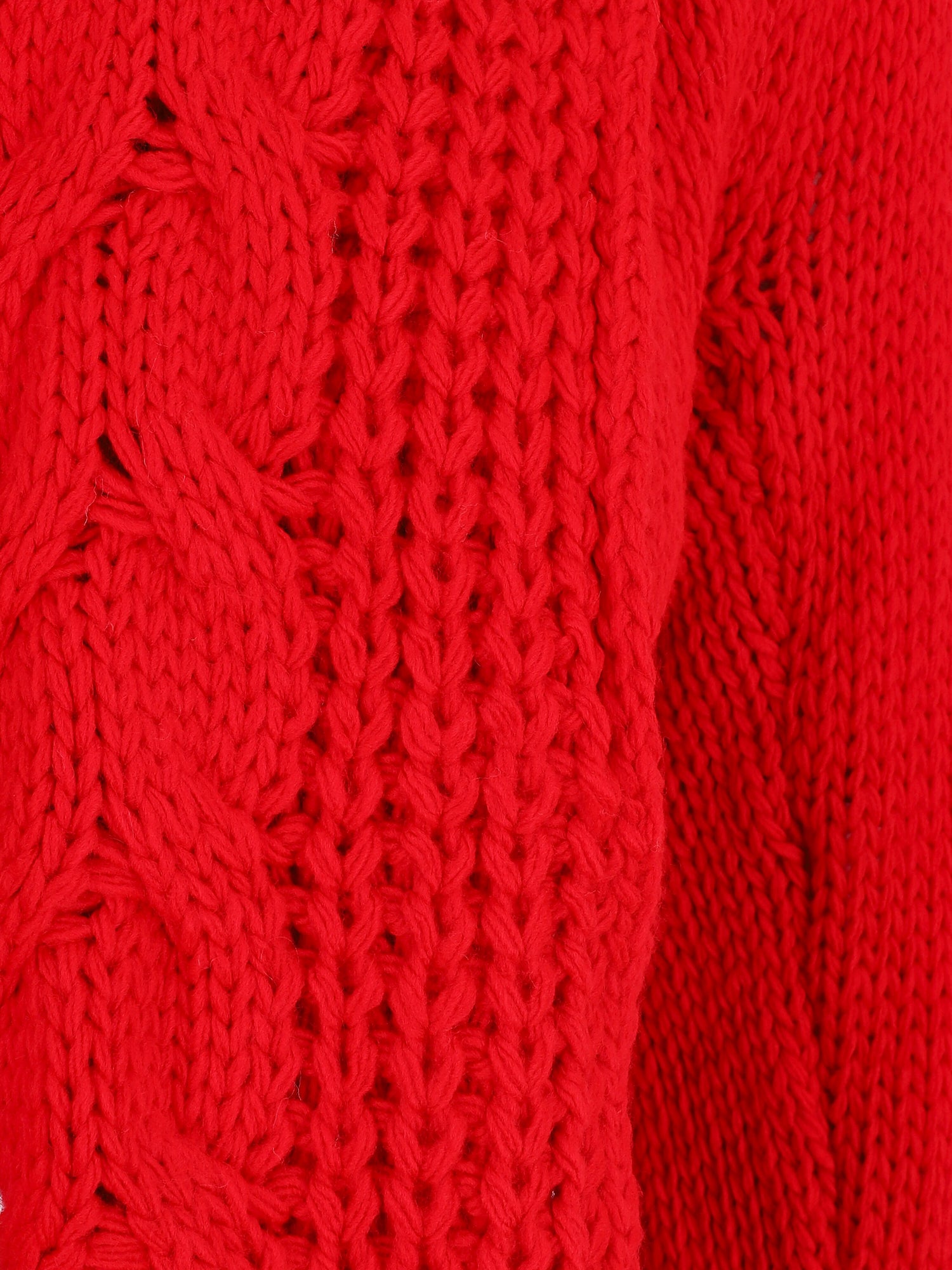 Gilet ample à col châle - Rouge - 3