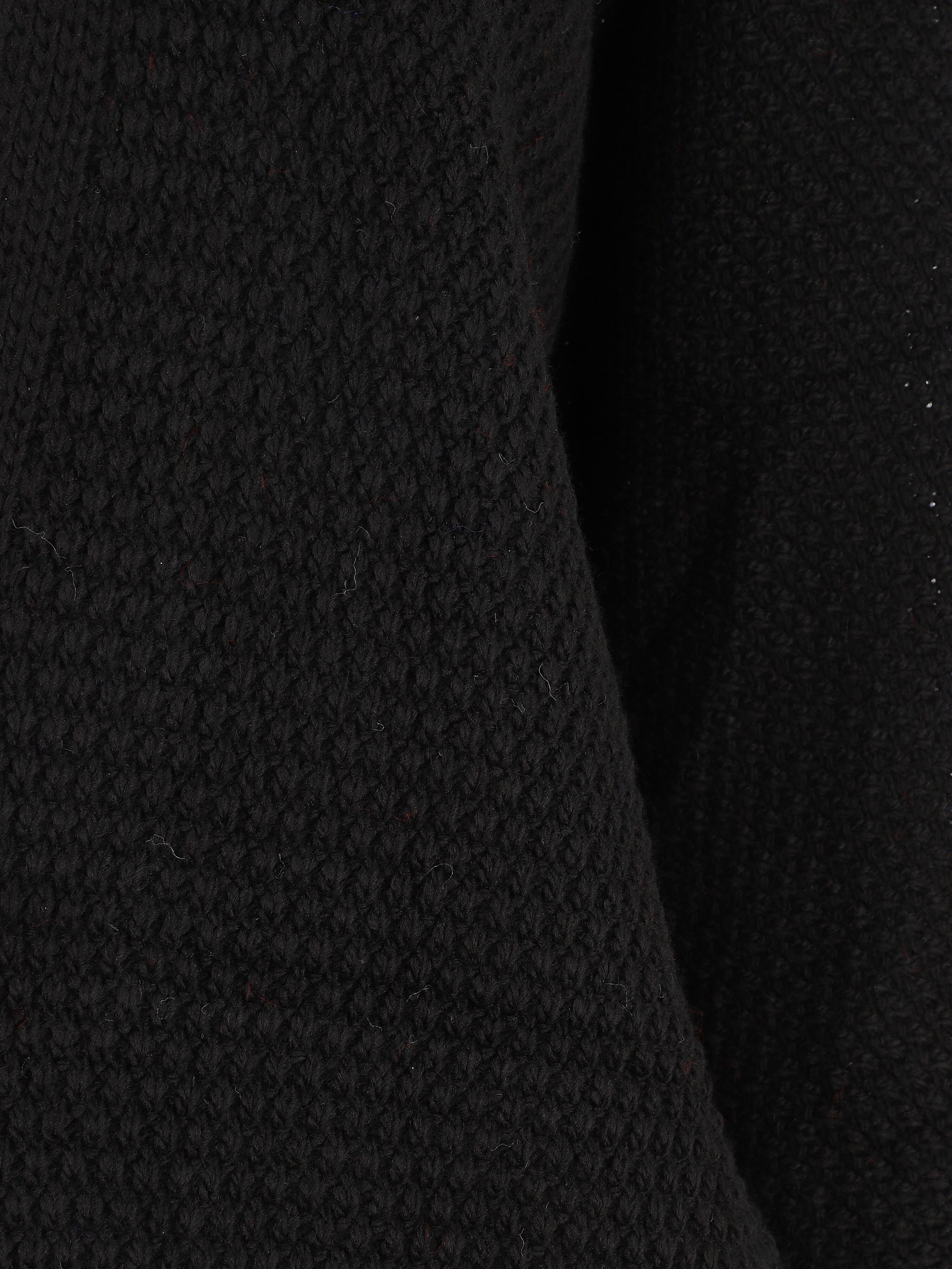 Gilet mi-long ouvert uni - Noir - 3