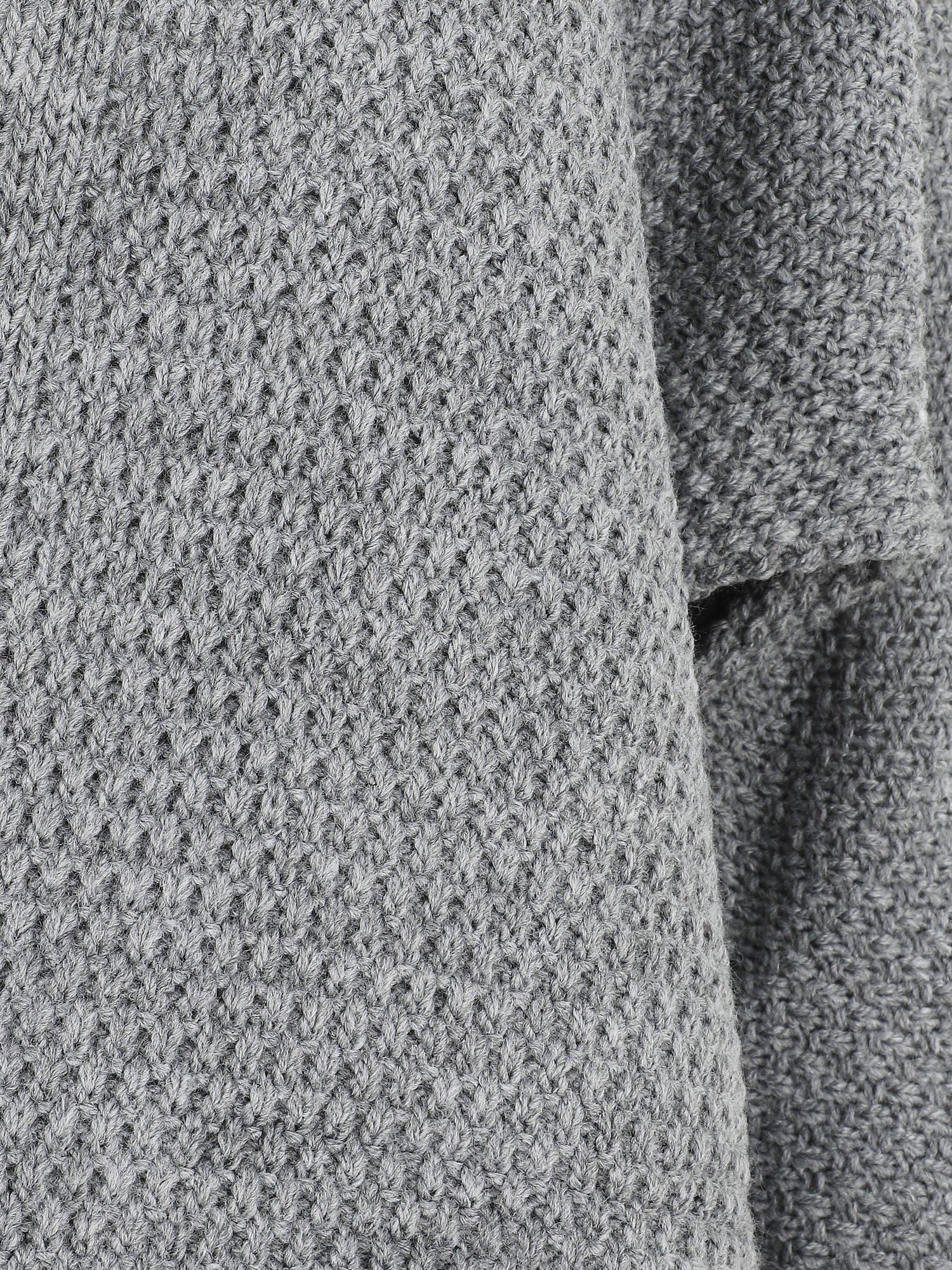 Gilet mi-long ouvert uni - Gris - 3