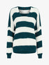 Pull rayé ample - Bleu canard - 1