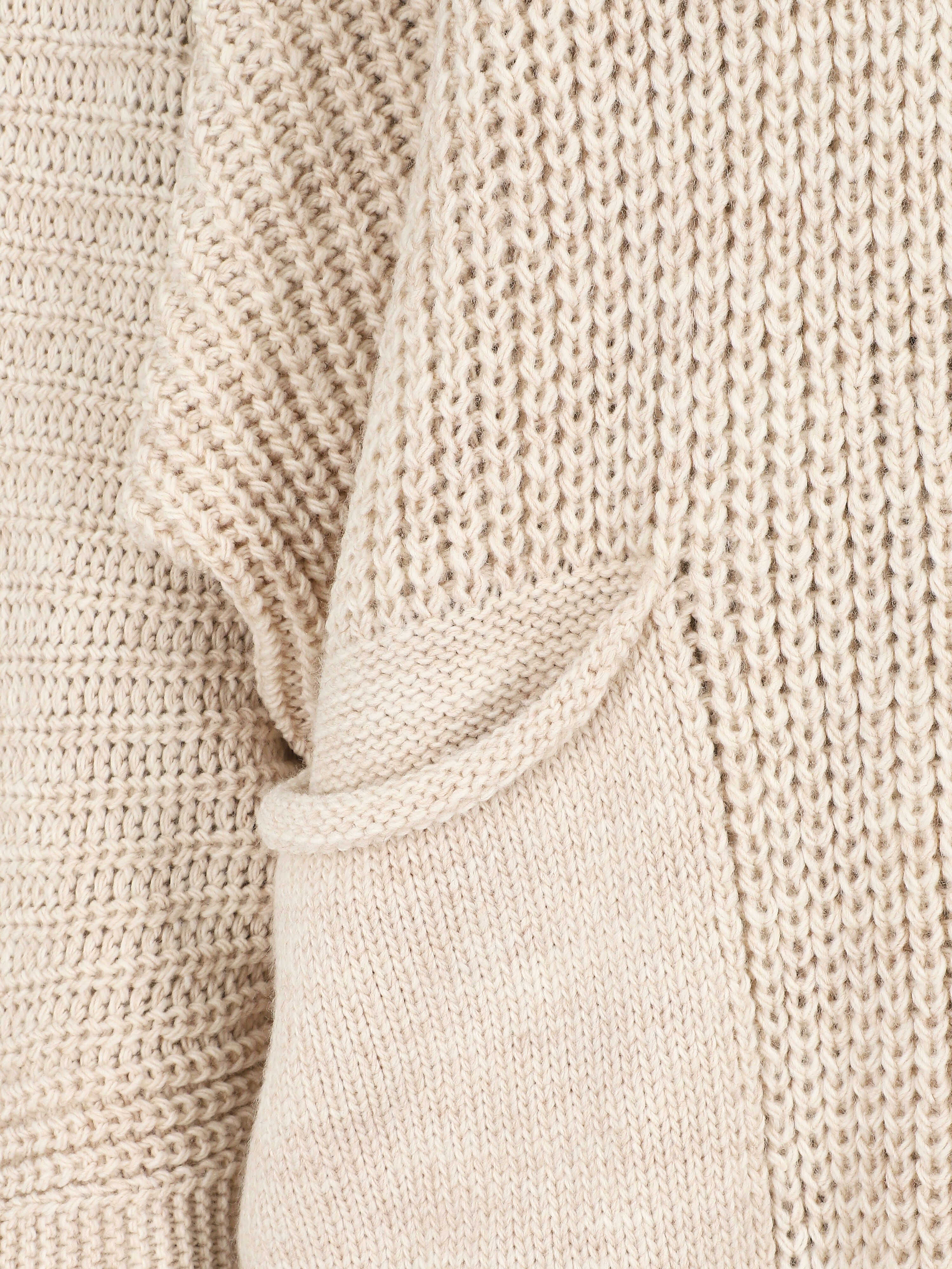Gilet mi-long ample - Beige - 3