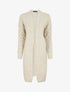 Gilet long uni à manches longues - Beige - 1
