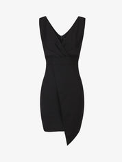 Robe fourreau cache-coeur - Noir - 1