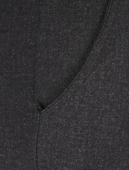 Pantalon droit à bords retroussés - Noir - 3