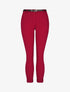 Pantalon 7/8 uni à revers - Bordeaux - 1