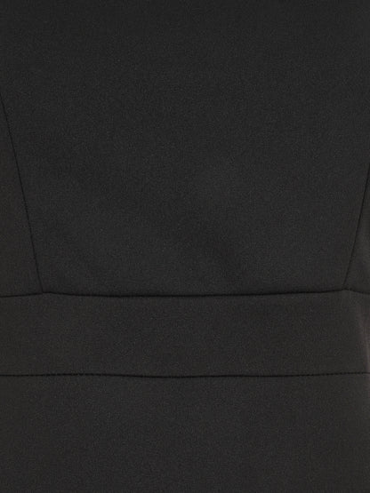 Robe fourreau à bretelles asymétrique - Noir - 3