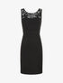 Robe fourreau et dentelle - Noir - 1