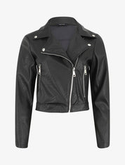 Perfecto court en simili - Noir - 1