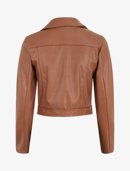 Perfecto court en simili - Marron - 2