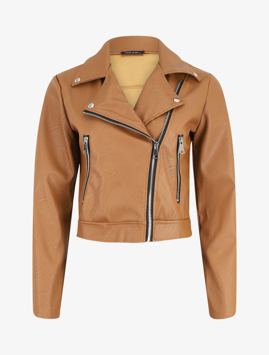 Perfecto court en simili - Camel - 1