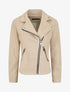 Veste style perfecto en suédine - Beige - 1