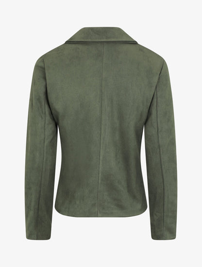 Veste style perfecto en suédine - Kaki - 2