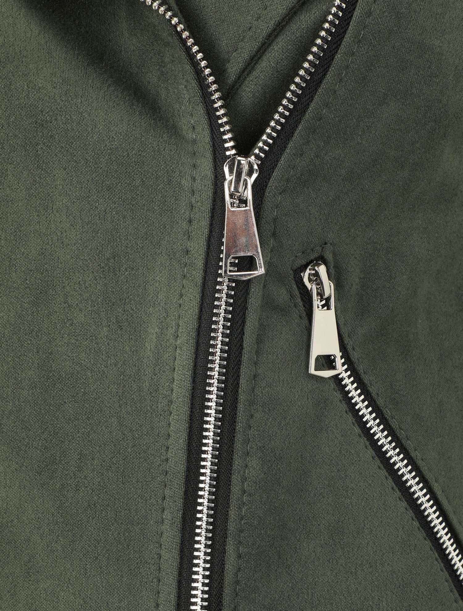 Veste style perfecto en suédine - Kaki - 3