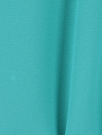 Robe en voile à col rond à détail anneaux - Turquoise - 3
