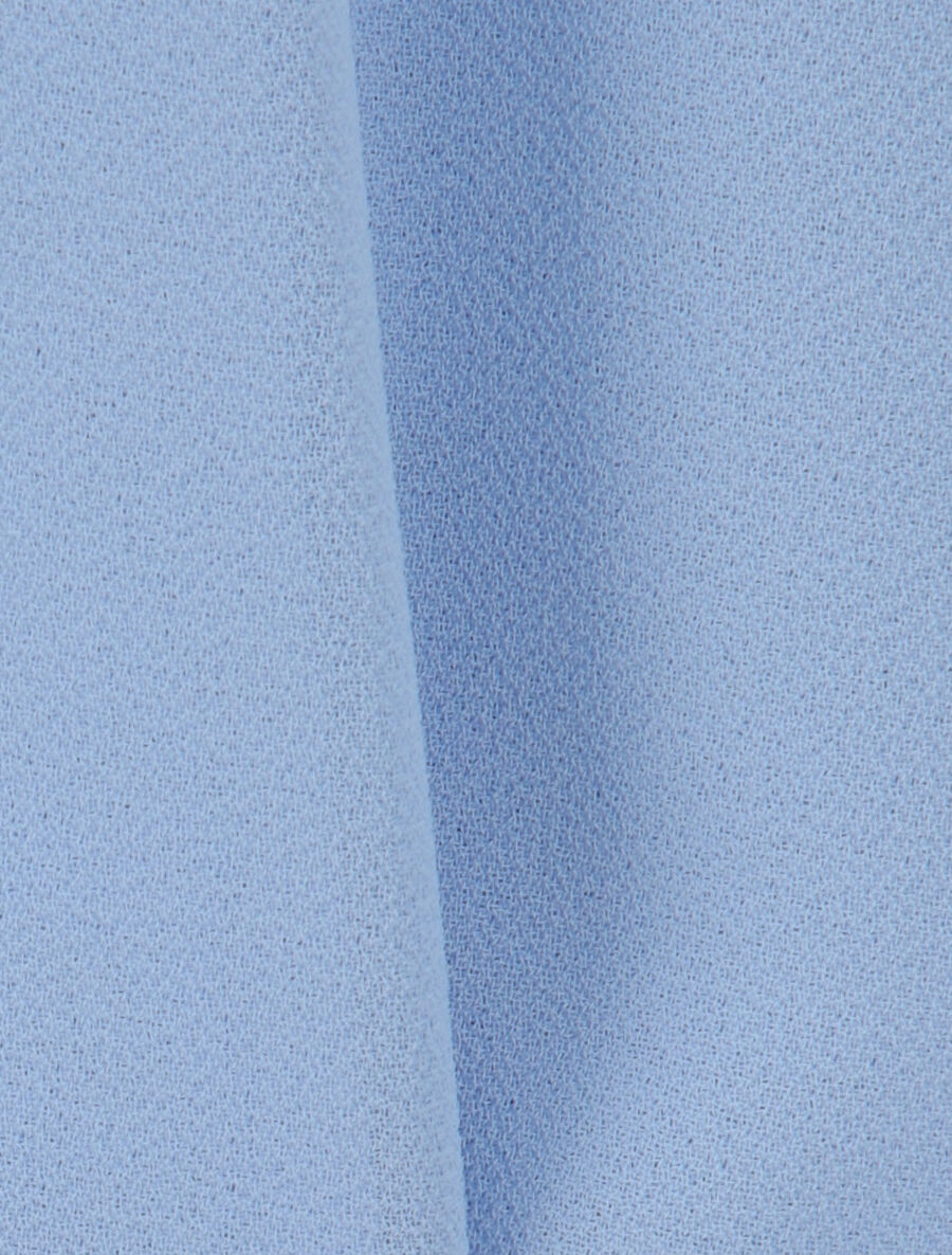Robe en voile à col rond à détail anneaux - Bleu ciel - 3
