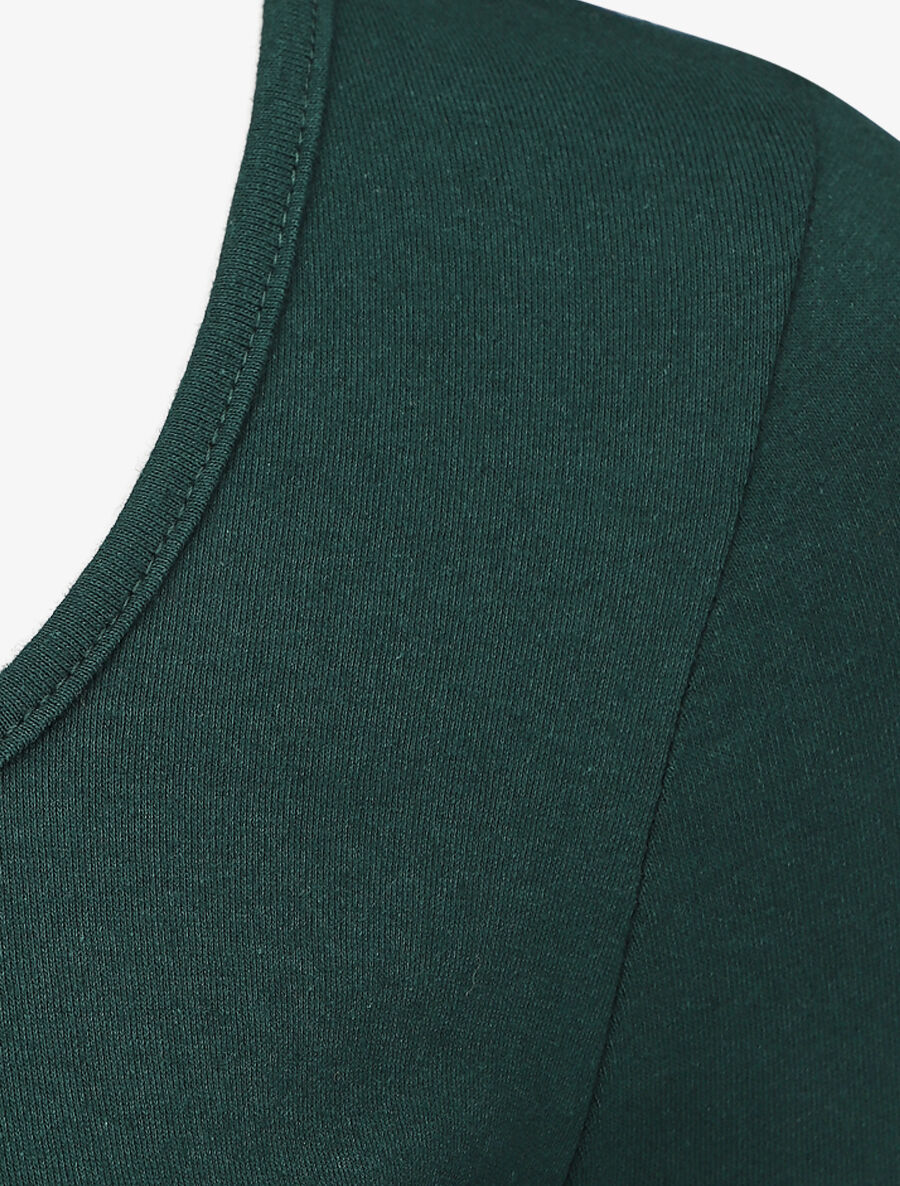 Top uni coupe droite - Vert sapin - 3