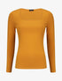 Top uni coupe droite - Jaune moutarde - 1
